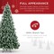 Pre Decorated Flocked Christmas Tree Hinged Artificial Pine with Pine Cones & Easy Assembly